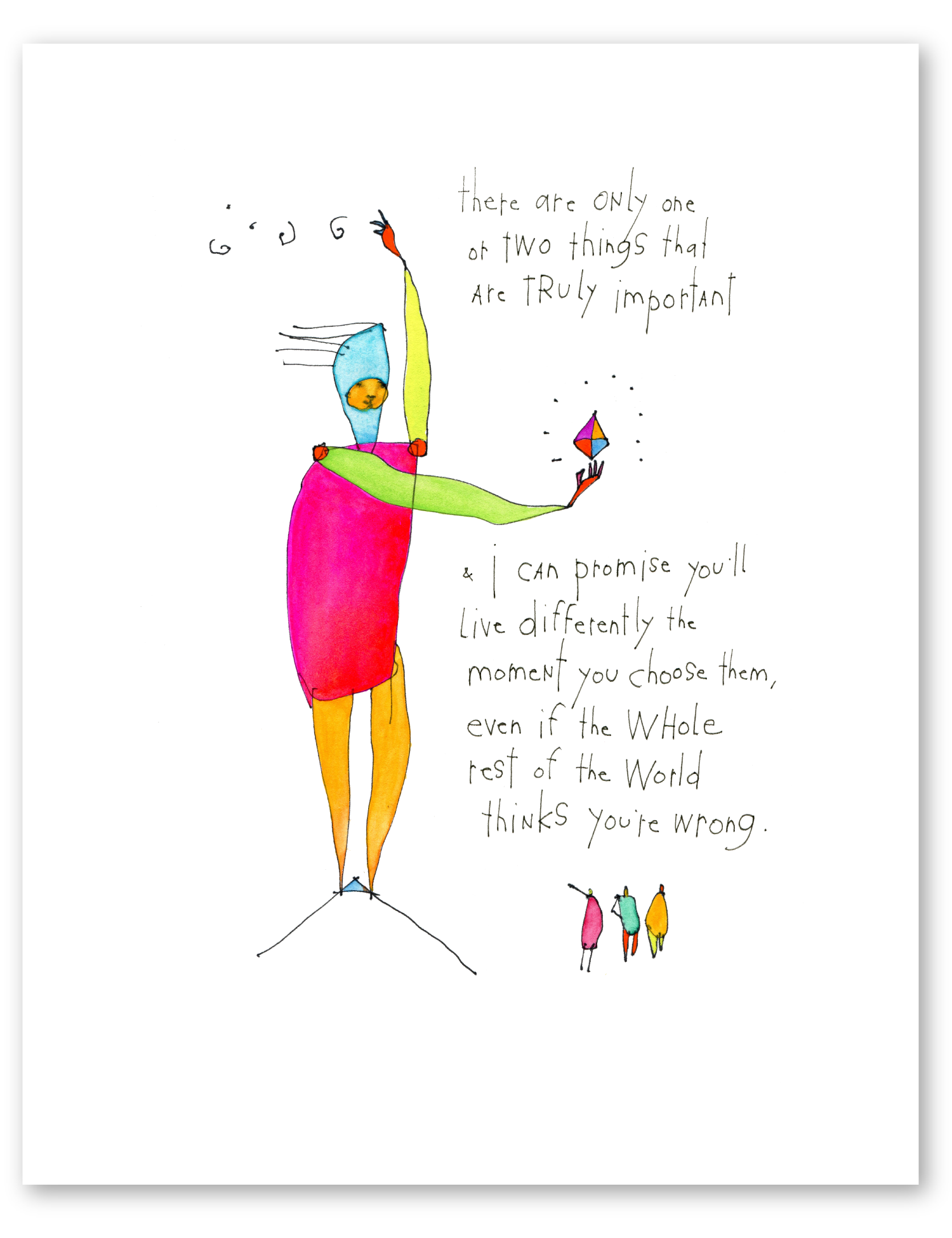 important things art print