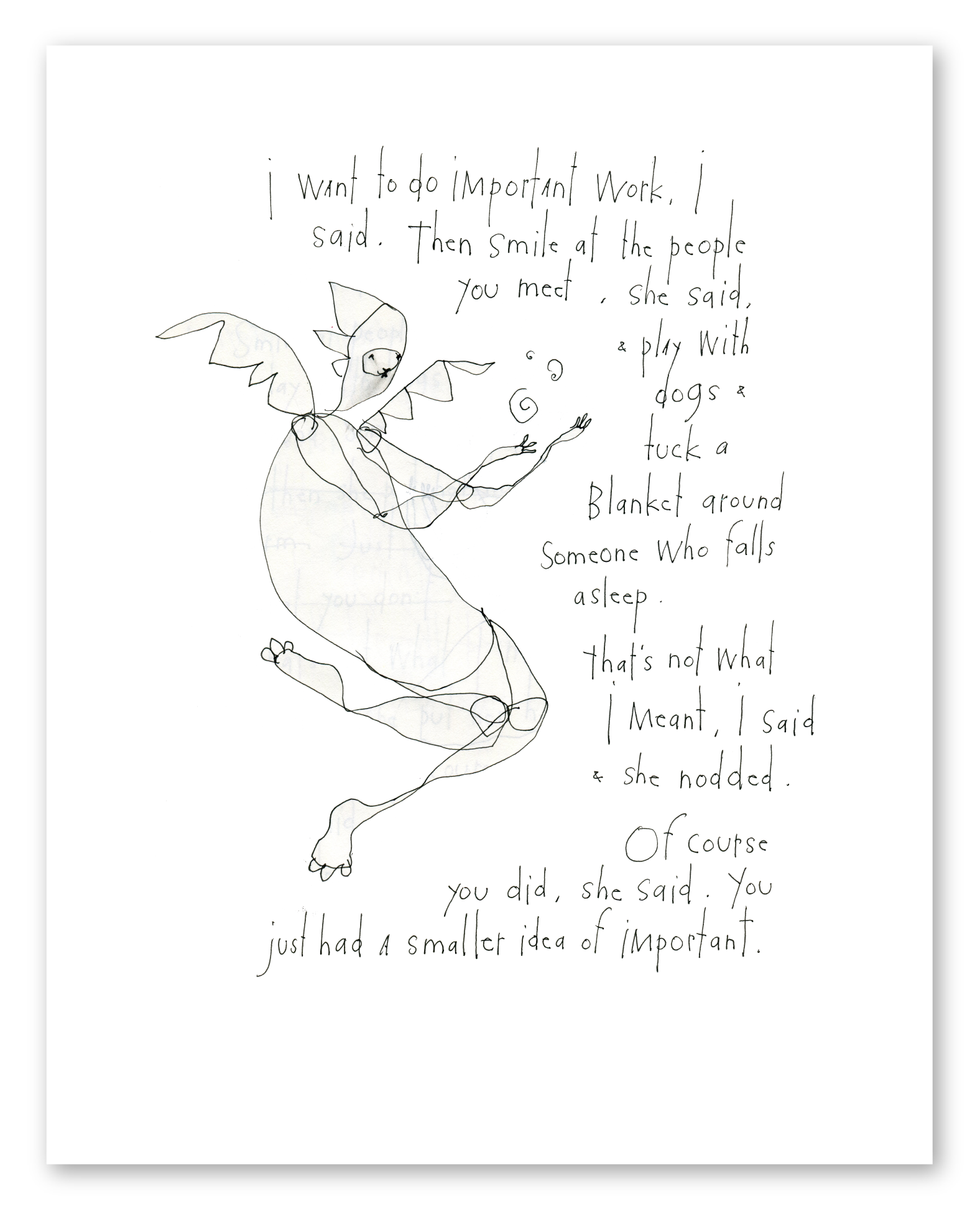 important work art print