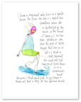 mermaid heart art print