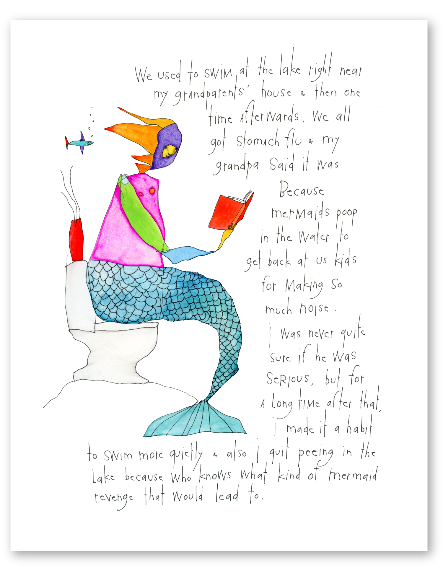 mermaid revenge art print