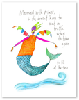 mermaid with wings art print
