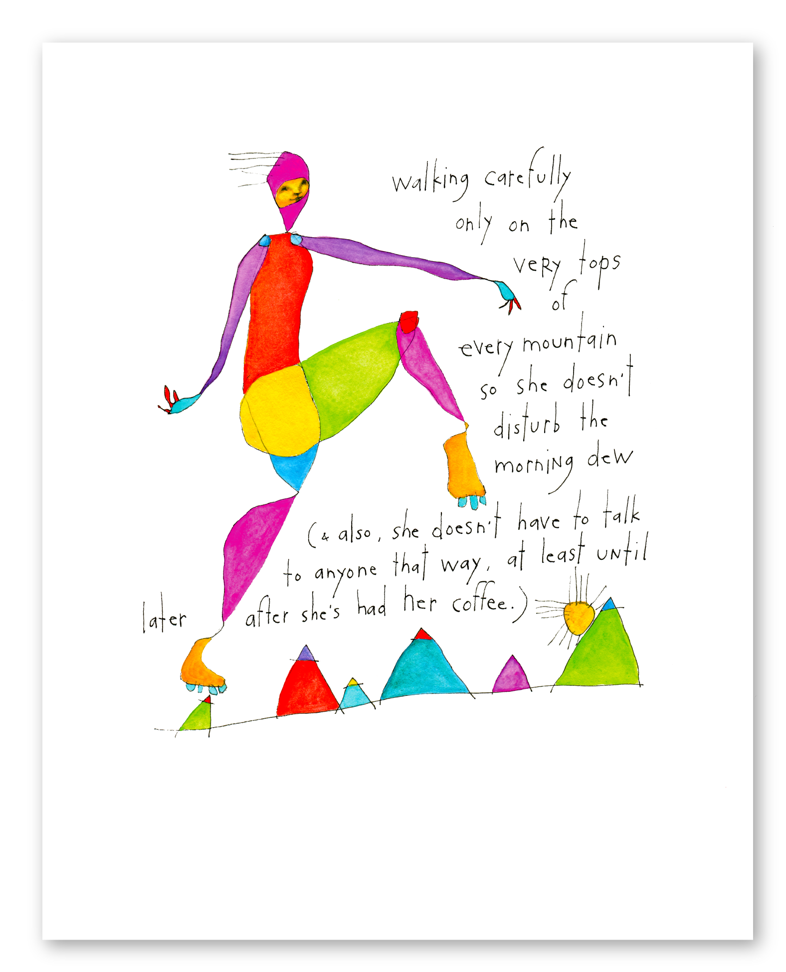 morning walk art print