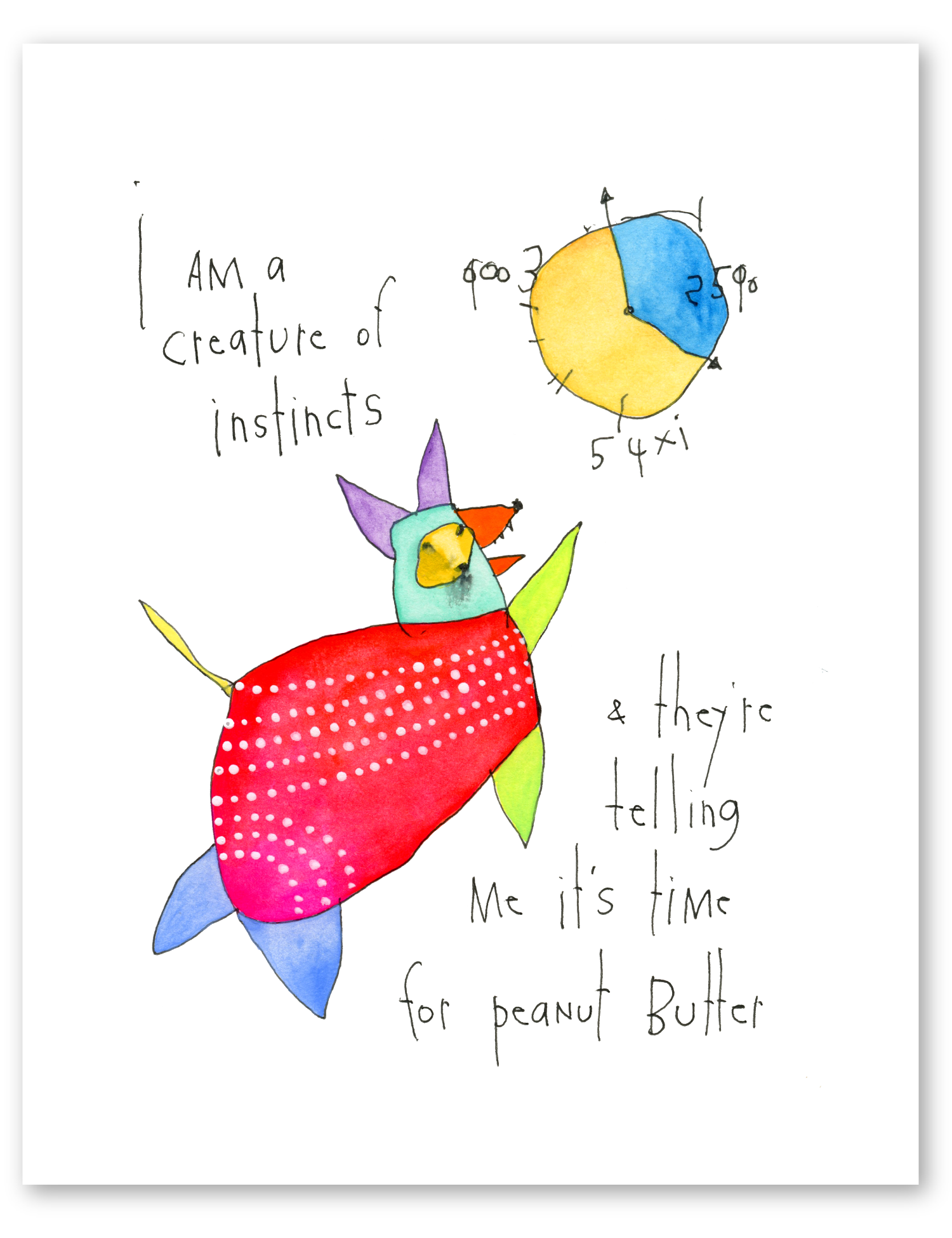 peanut butter instinct art print