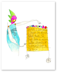 quick thinking art print