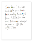 right time art print