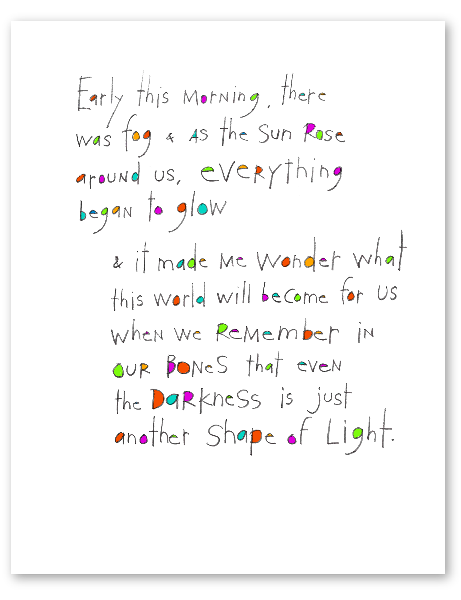 shape of light art print