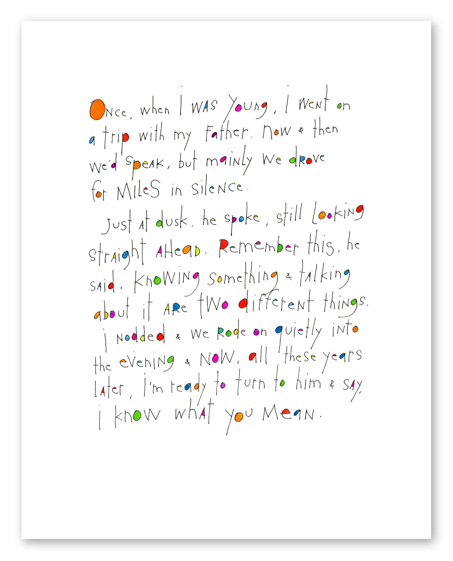 two different things art print