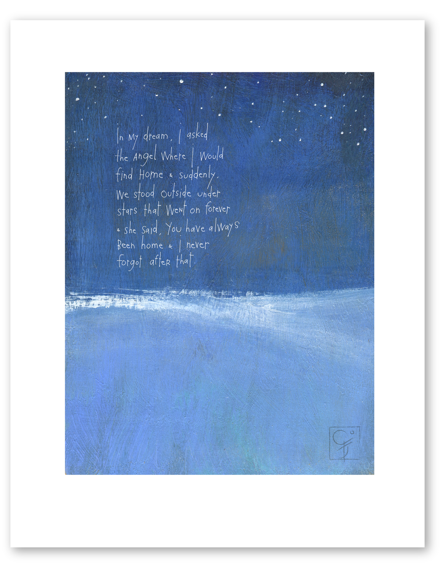 bird & brush: under stars art print