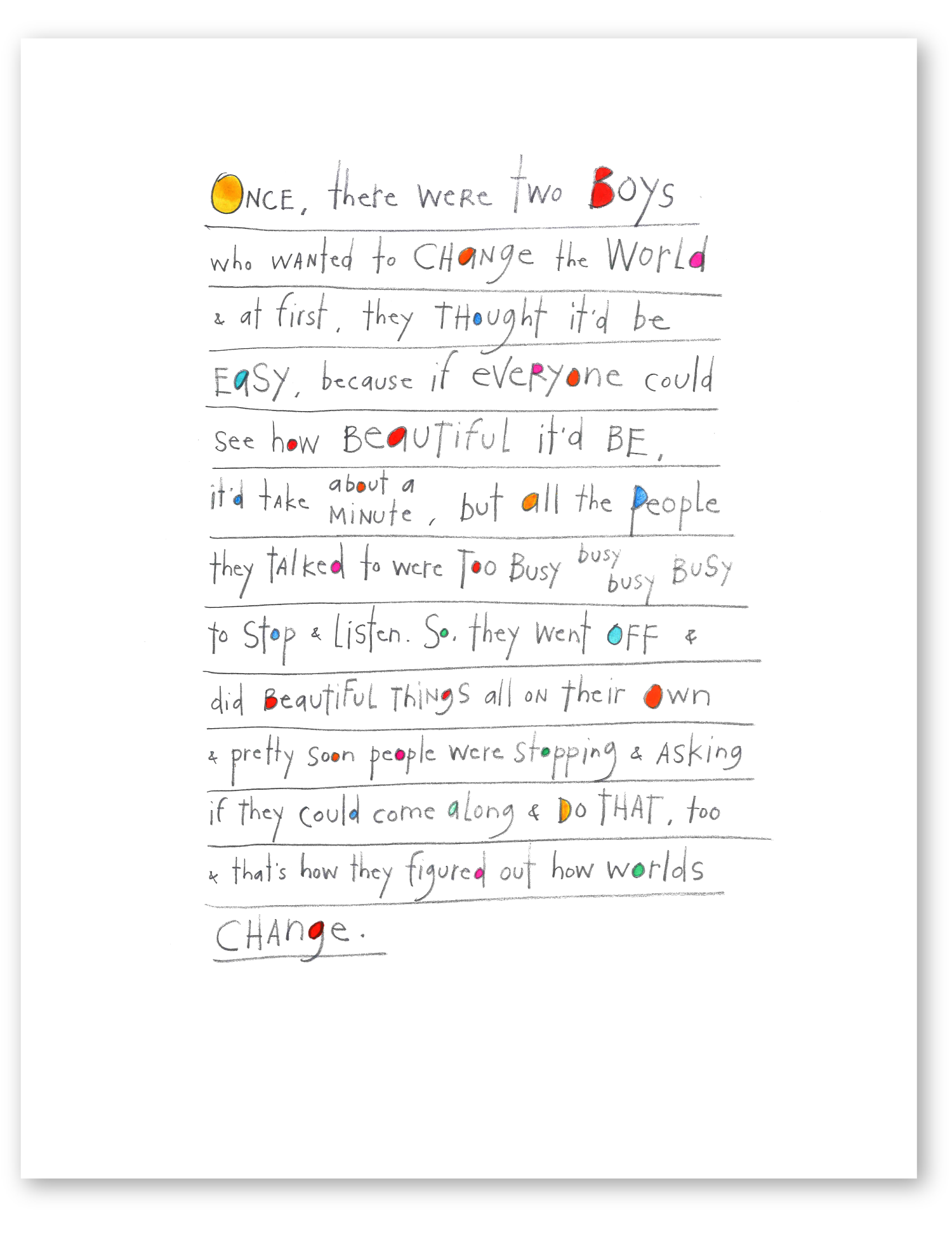 beautiful things art print