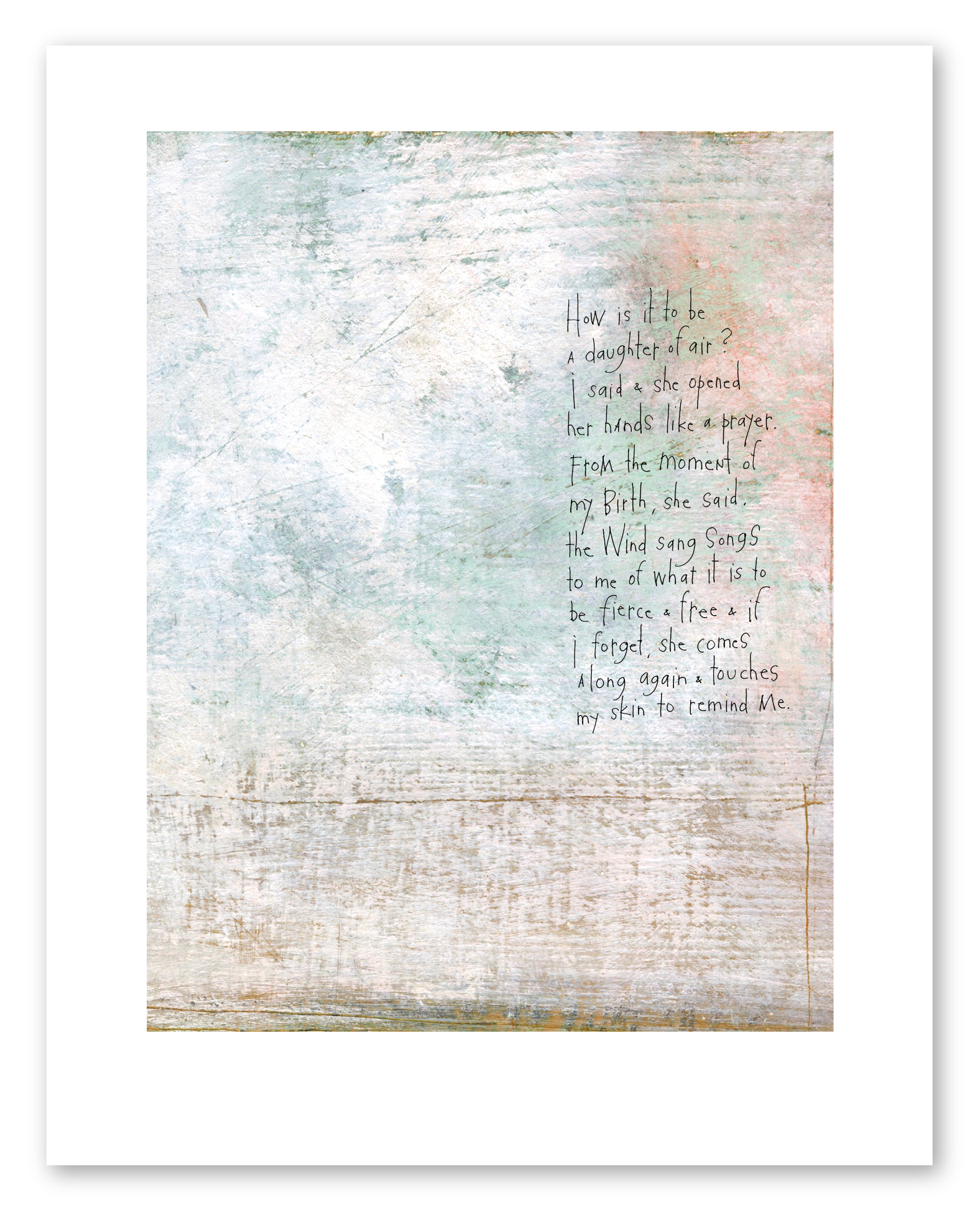 bird & brush: daughter of air art print