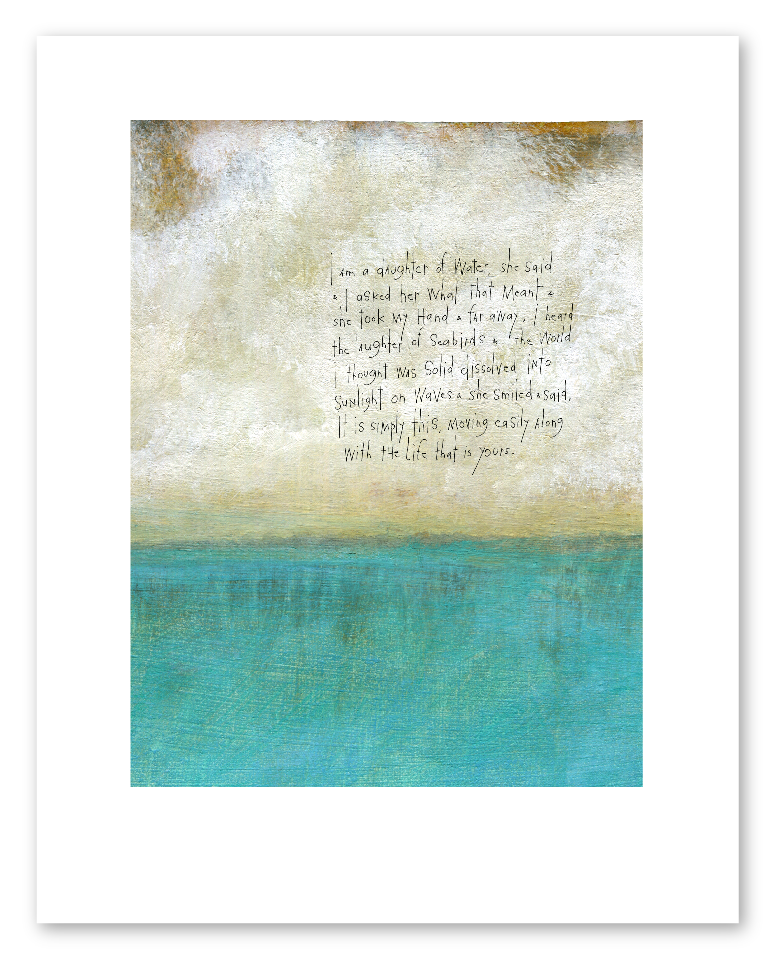 bird & brush: daughter of water art print