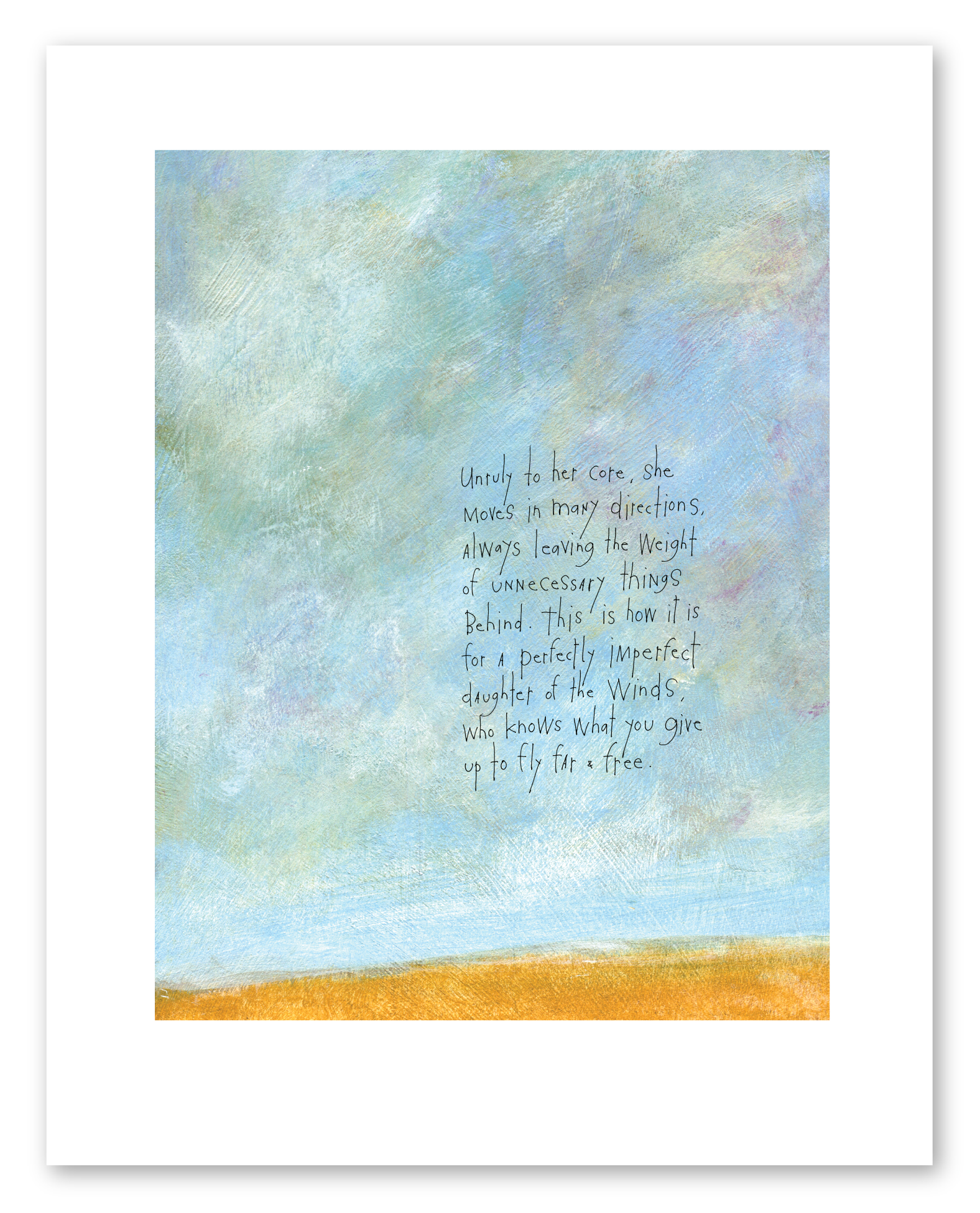 bird & brush: daughter of the winds print
