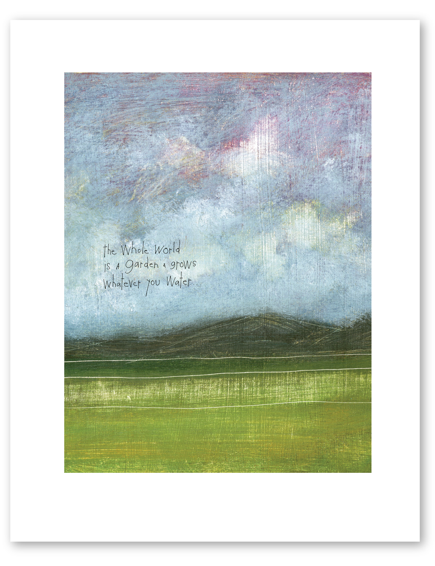 bird & brush: garden tips (remix) art print