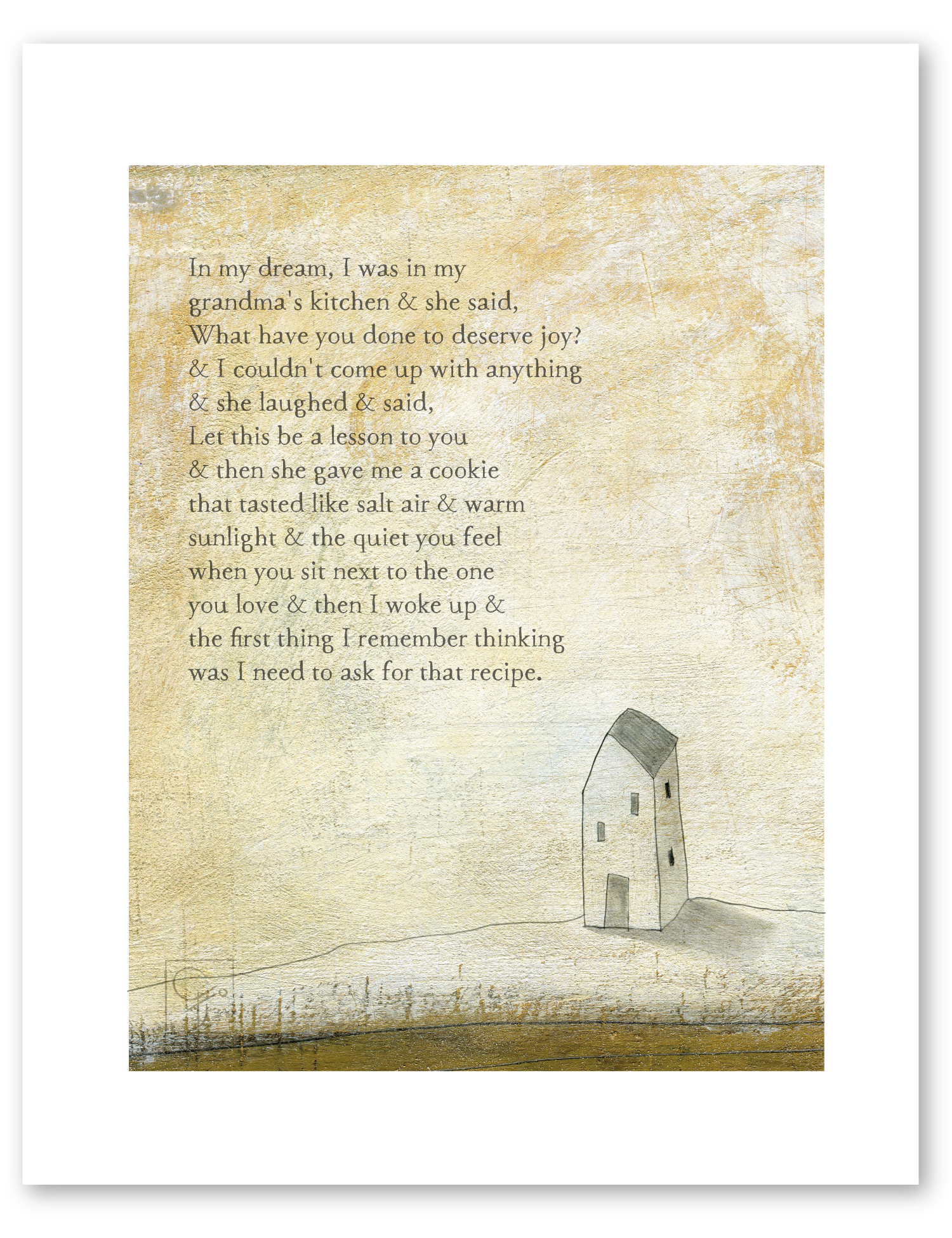 bird & brush: joy cookie print