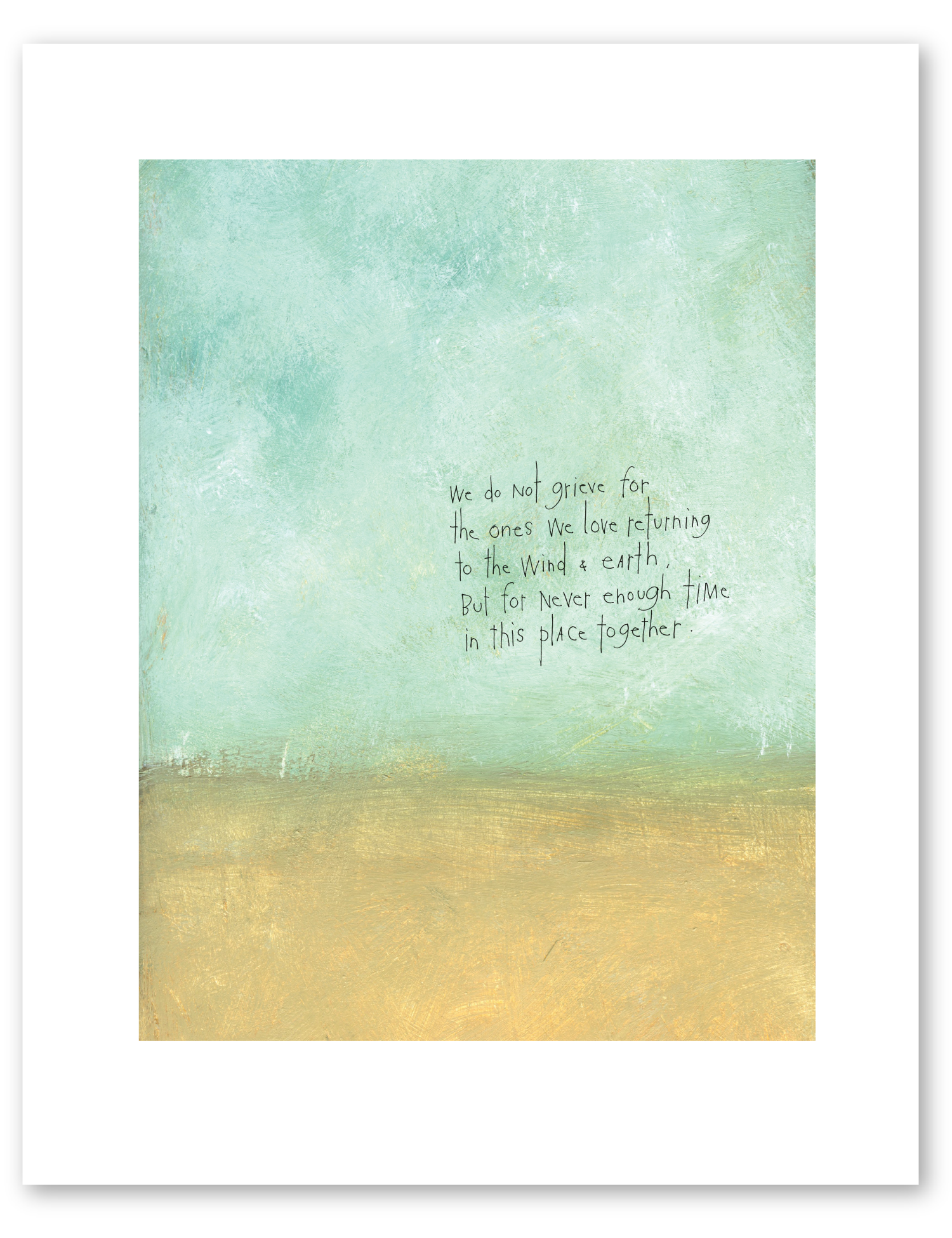 bird & brush: never enough time art print