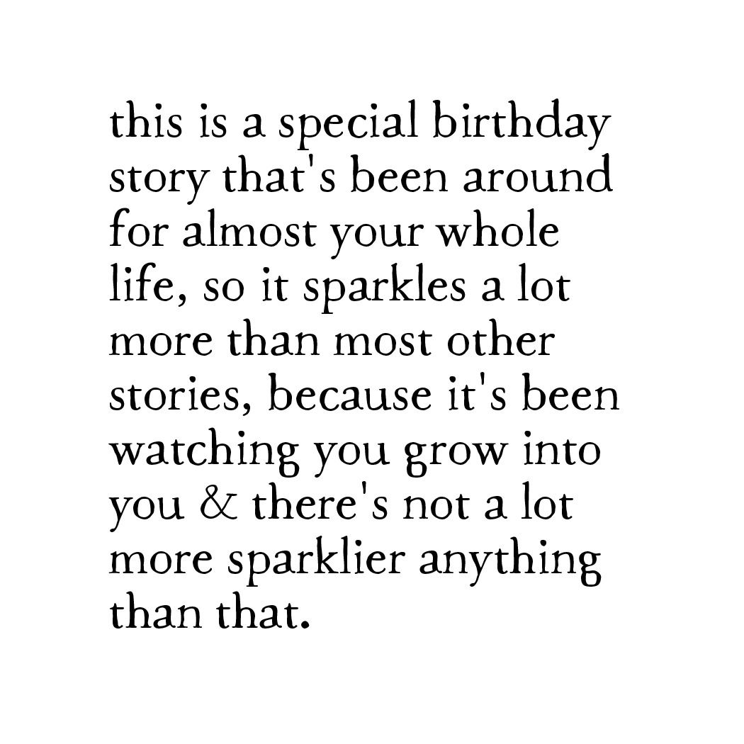 greeting card: birthday sparkles
