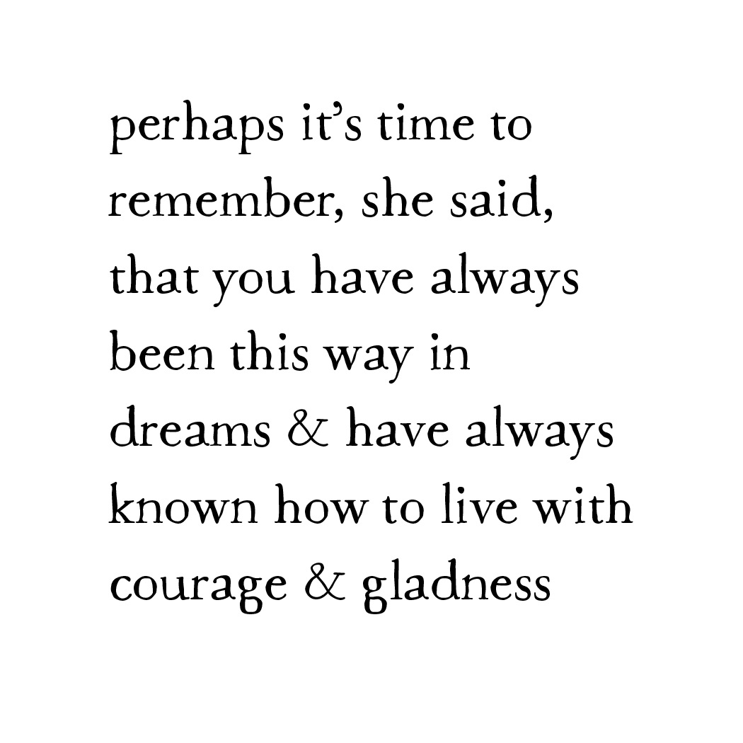 bird & brush: courage & gladness art print