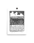 international daughter of the sea linocut print