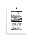 international daughter of tides linocut print