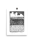 international daughter of the sea linocut print
