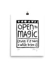 international open linocut print