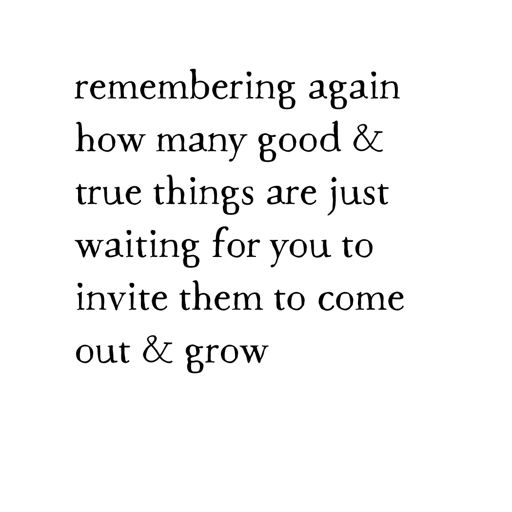 good & true things art print