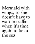 flat card: mermaid with wings
