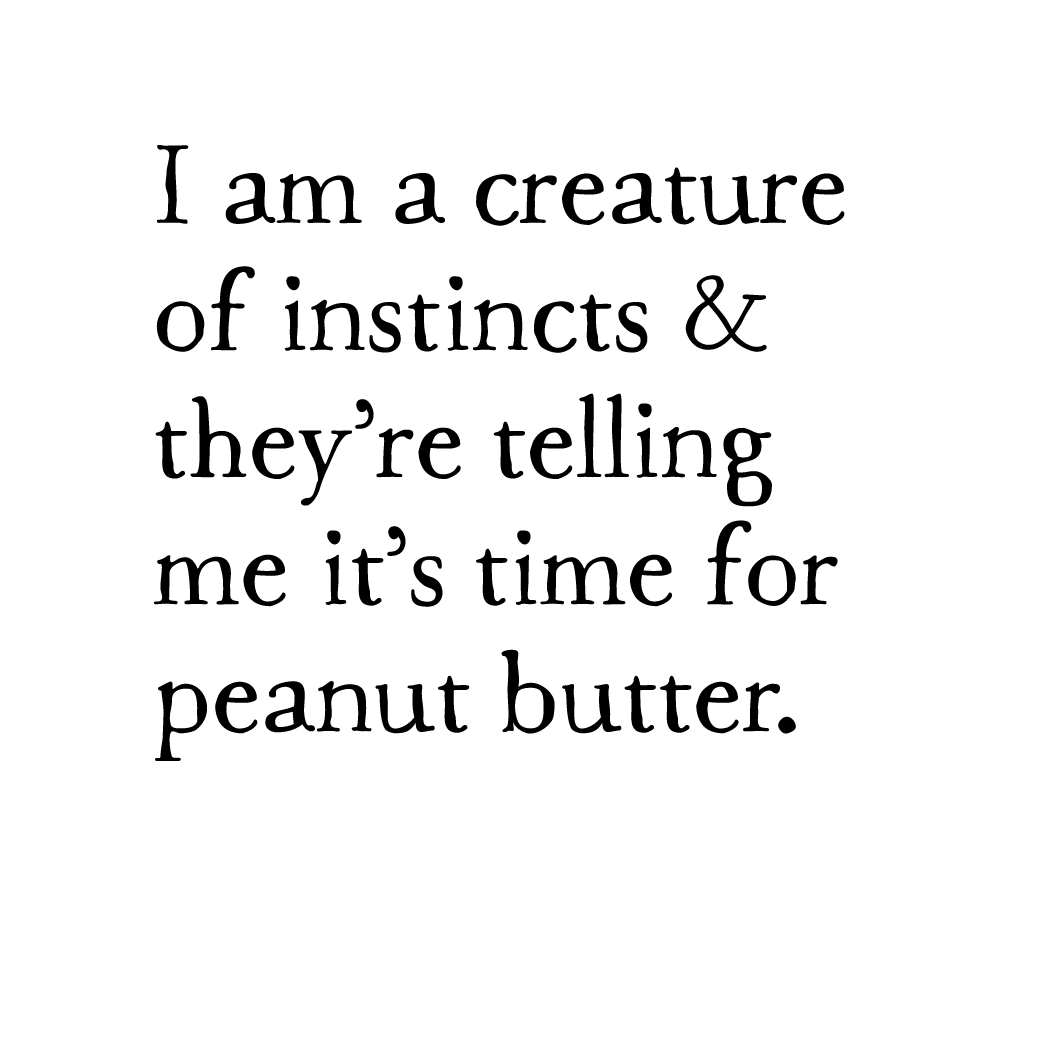 peanut butter instinct art print