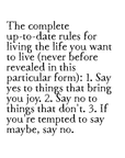 rules for living art print