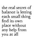 secret of balance art print