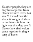 song of home art print