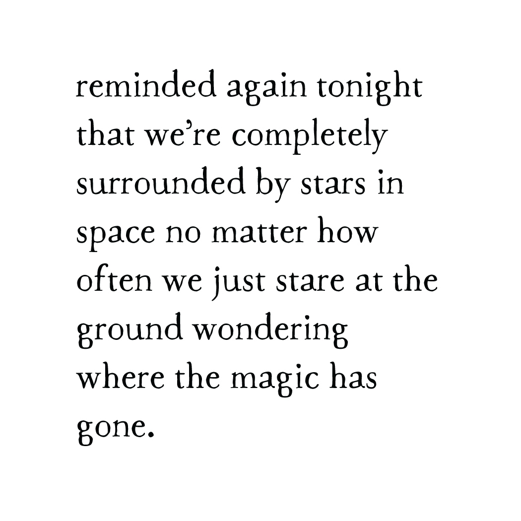 greeting card: reminded by stars