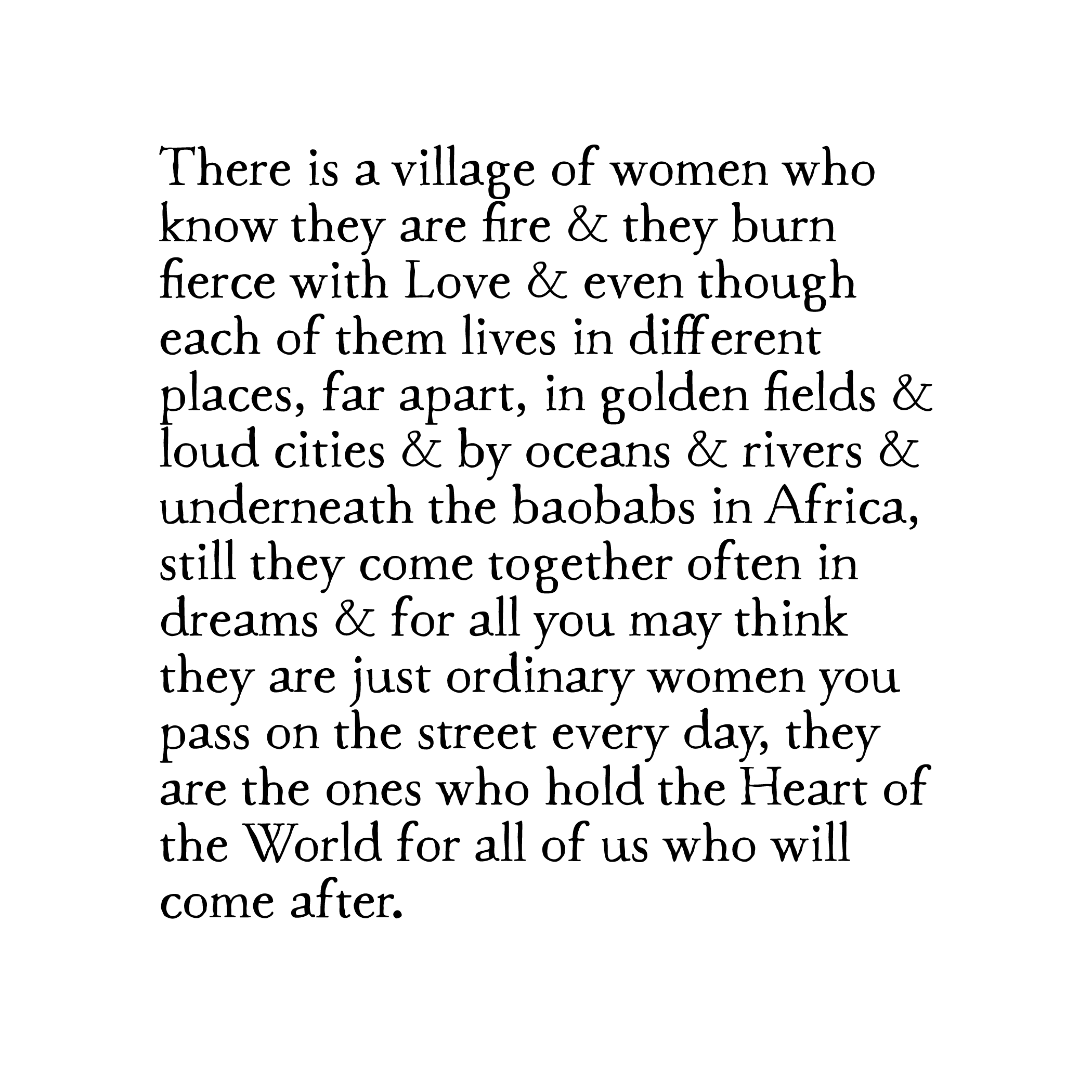 village of women art print