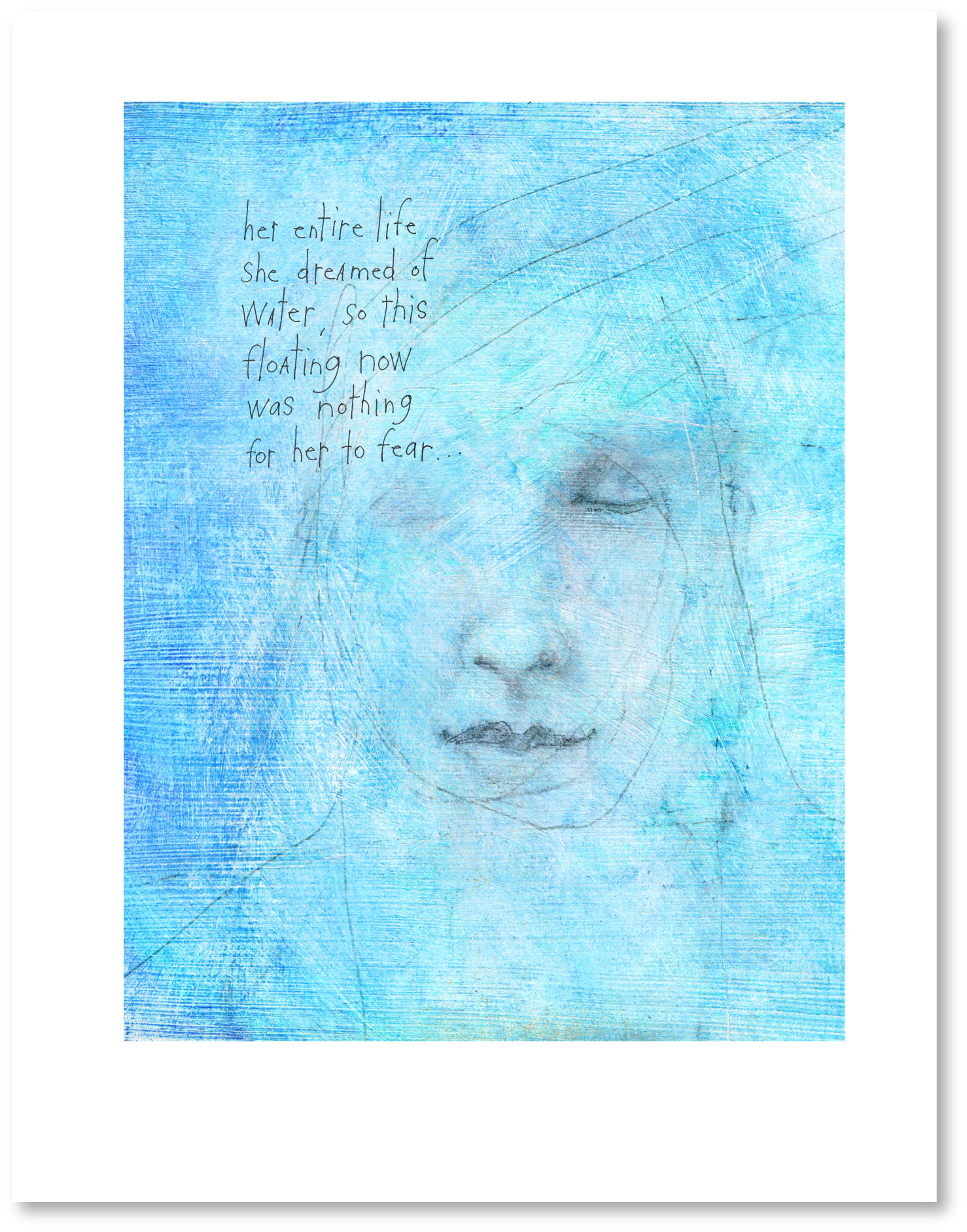 bird & brush: water dreams art print