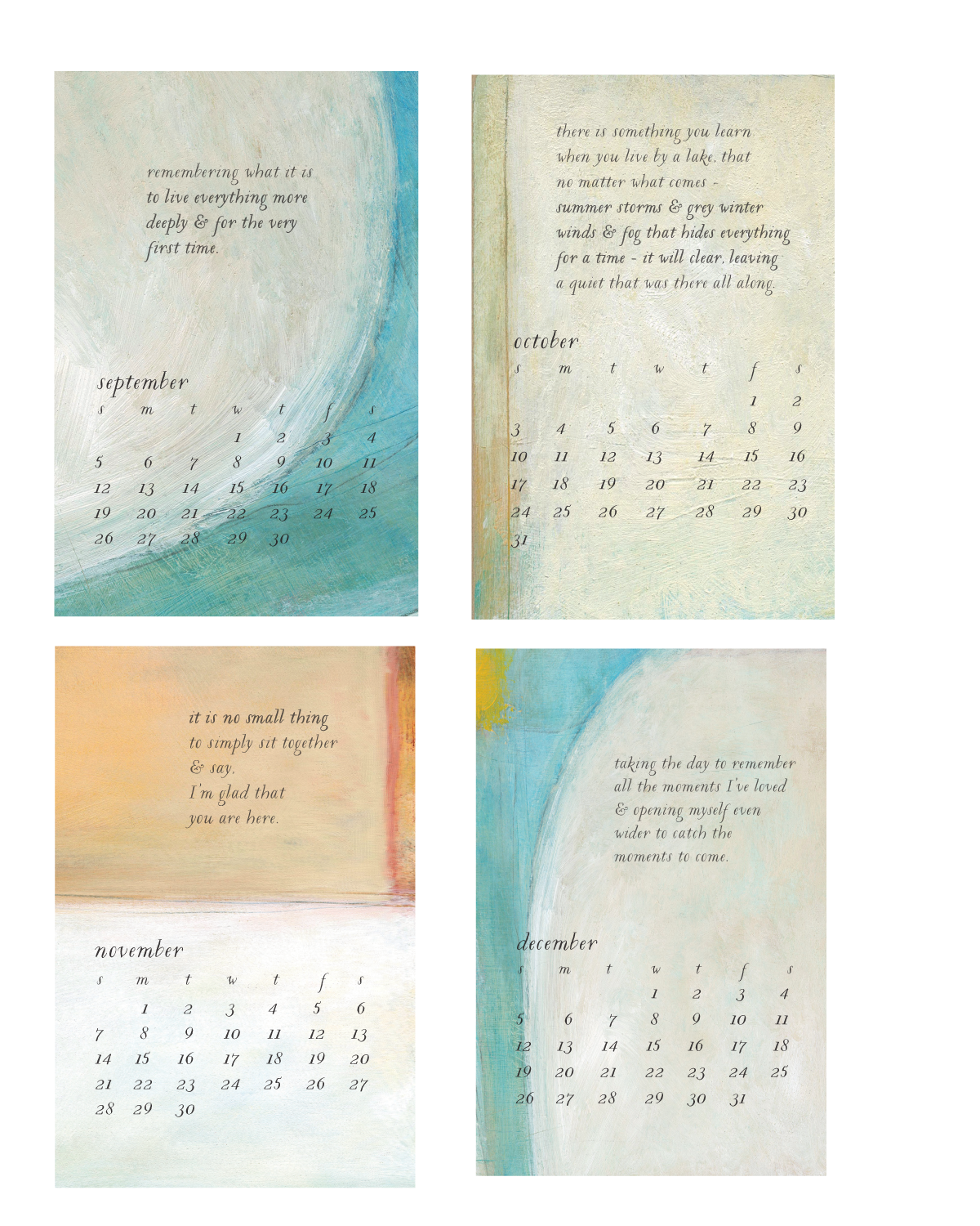 2027 bird &amp; brush desk calendar