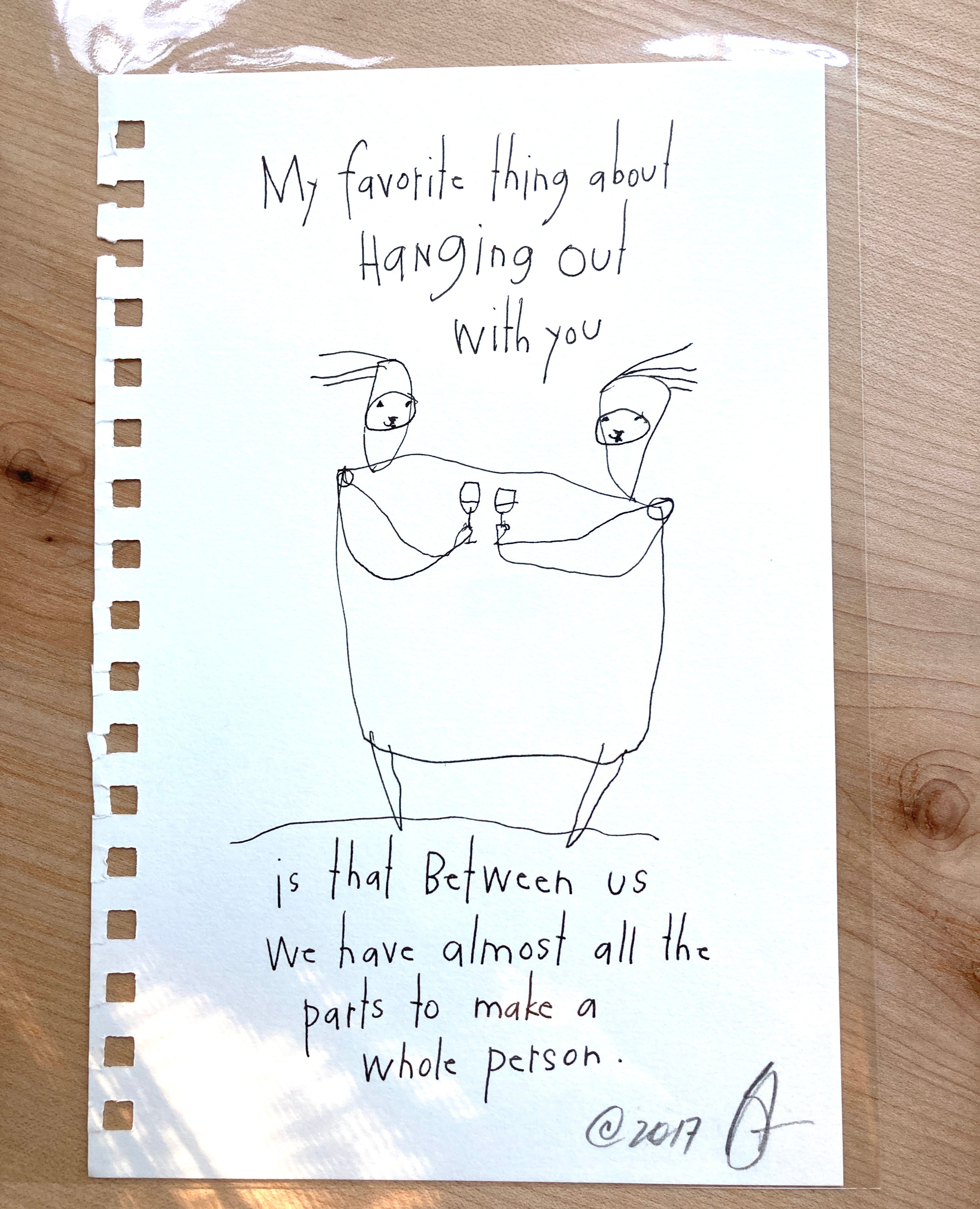 original line drawing: favorite thing