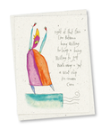 LAST CALL greeting card: fine line
