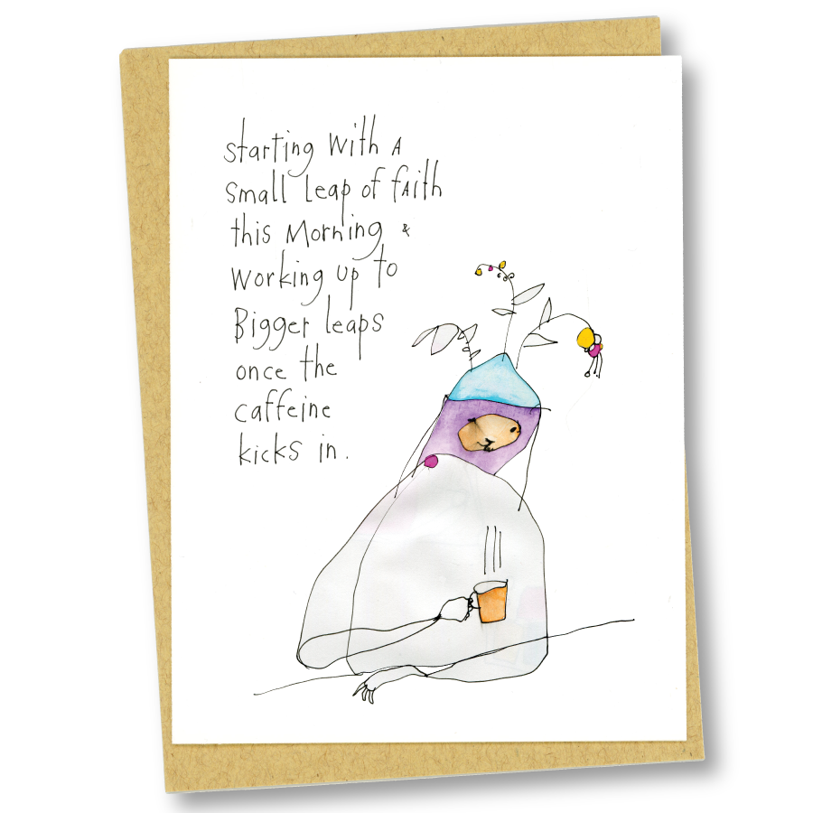 greeting card: leap of faith