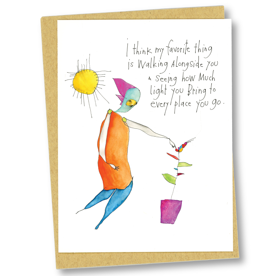 greeting card: light touch