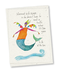 LAST CALL greeting card: mermaid with wings