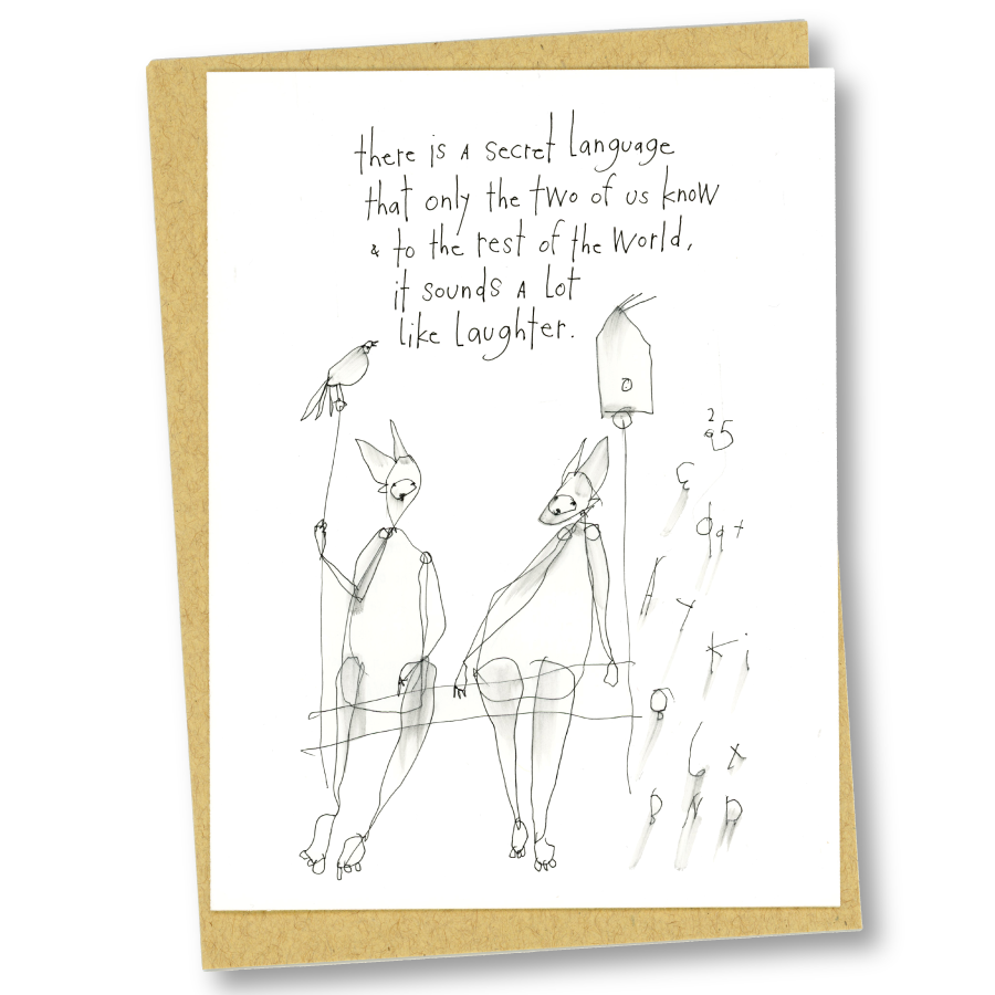greeting card: secret language