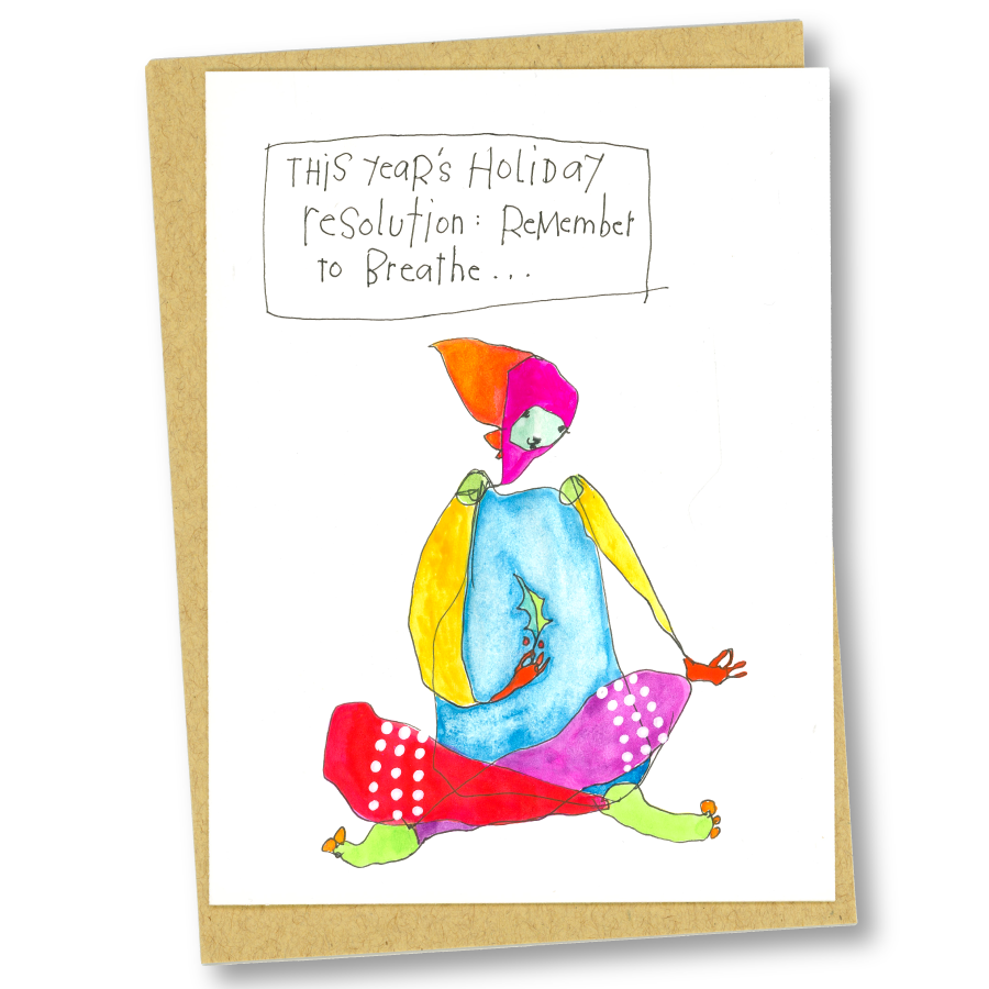 greeting card 8 pack: holiday resolution