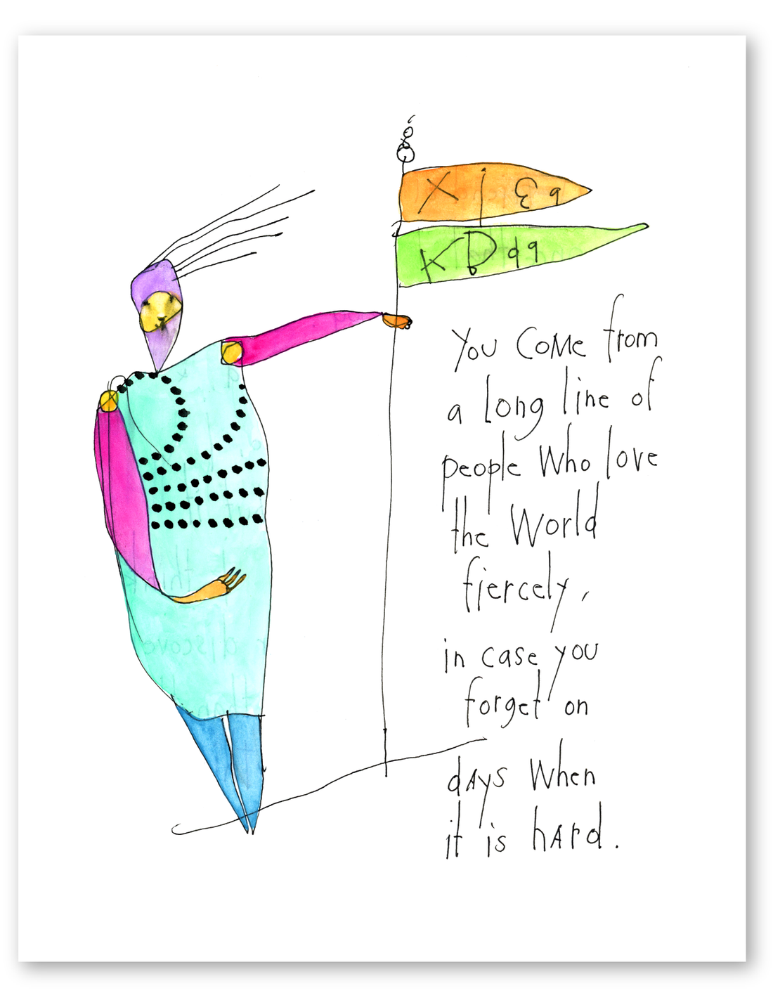 long line art print