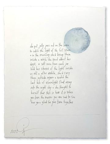 bird & brush: moonlight in jars art print