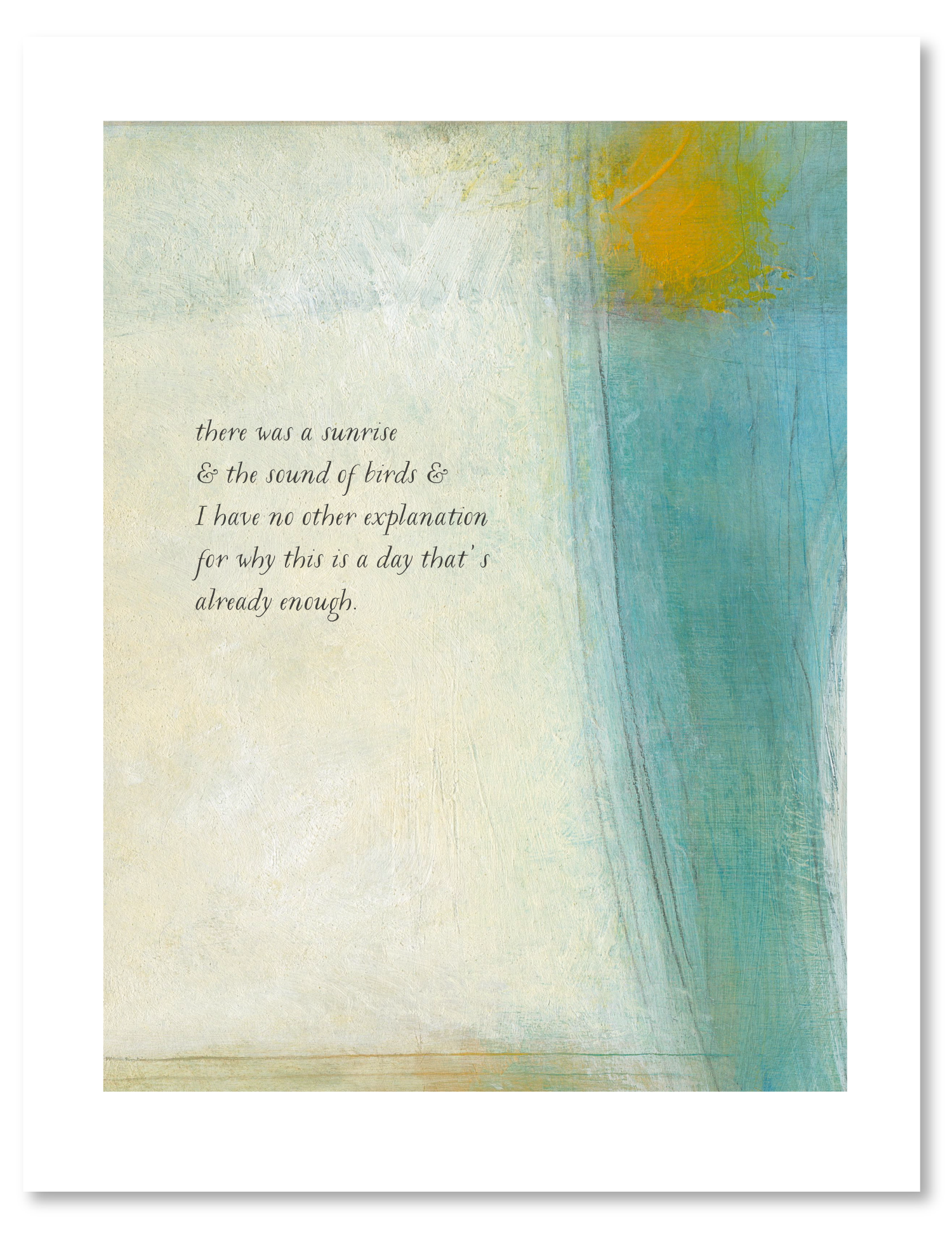 bird &amp; brush: already enough art print