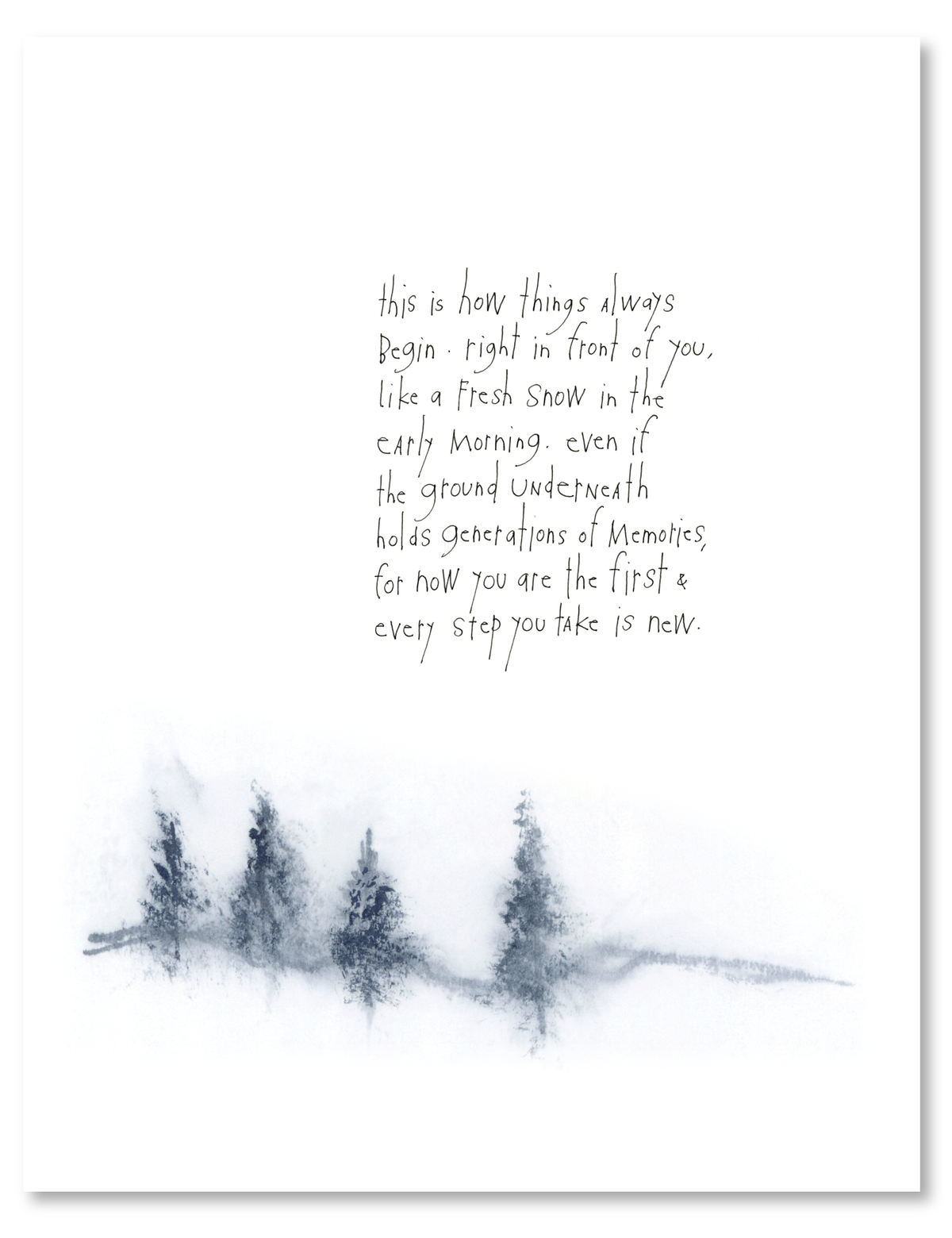 fresh snow art print