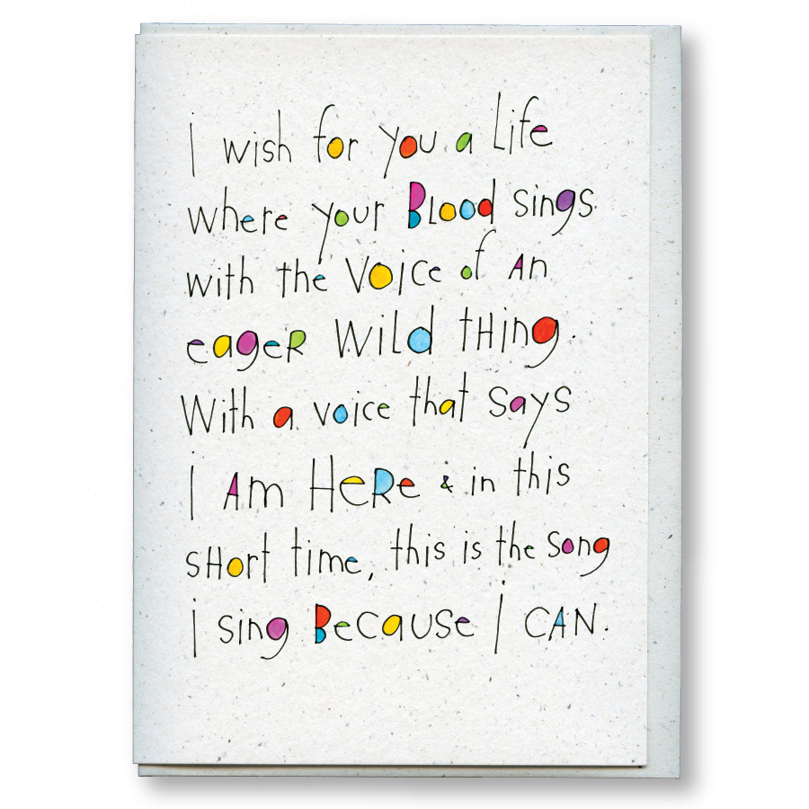 greeting card: wild song