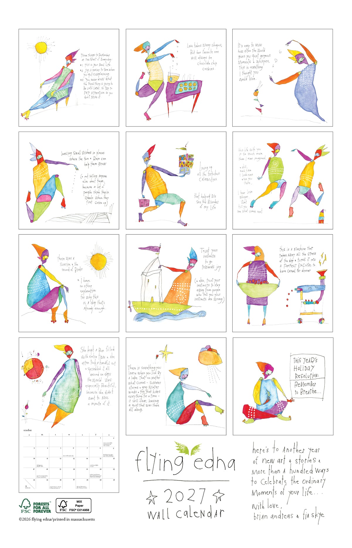 2027 classic wall calendar
