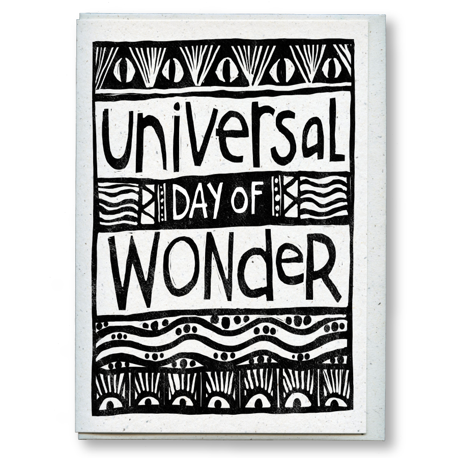 greeting card: universal day of wonder