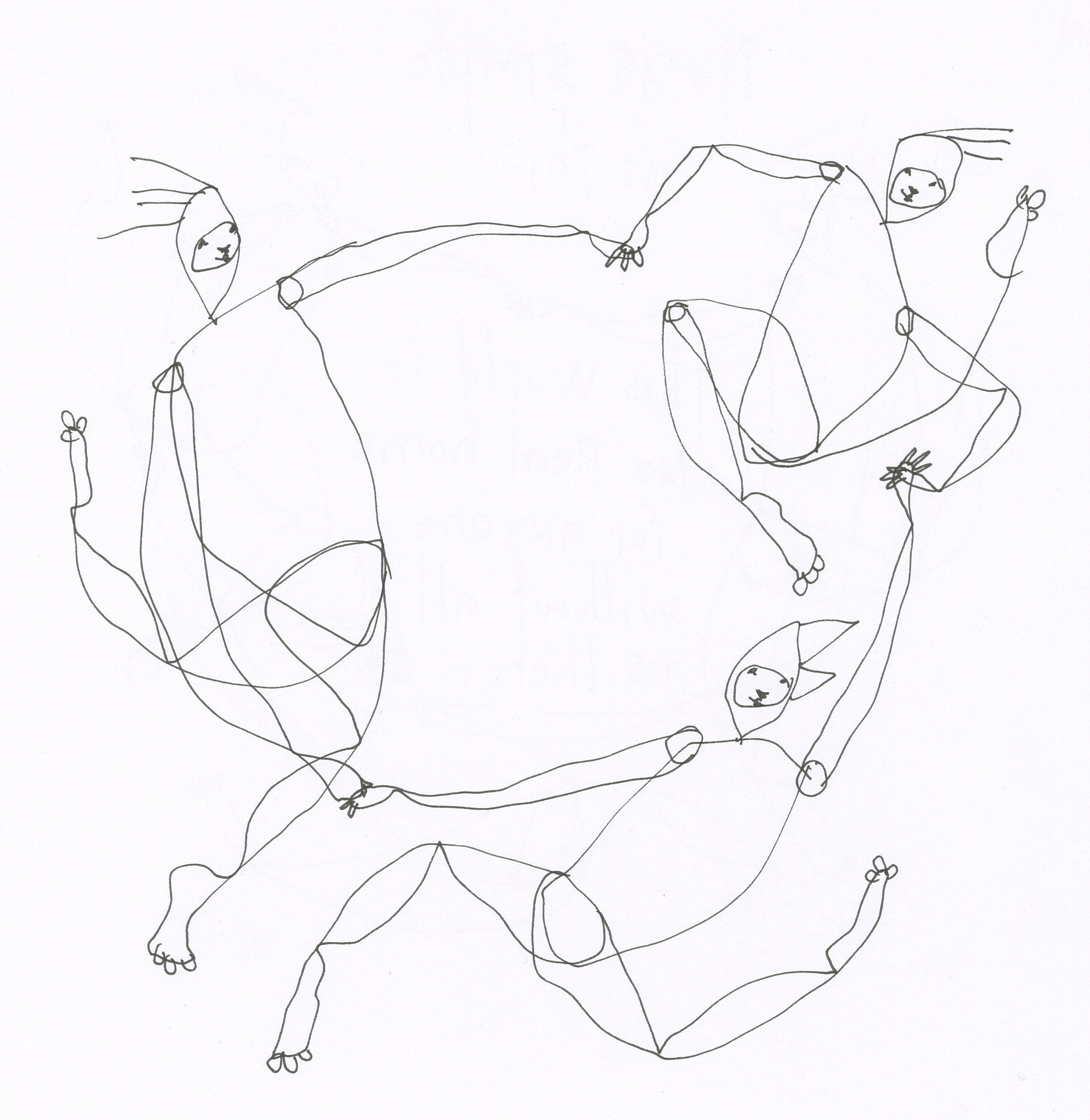 original pen + ink: real home - double sided